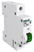 Лампа сигнальная светодиодная ЛС-101 DIN 1п зеленая 220В DEKraft